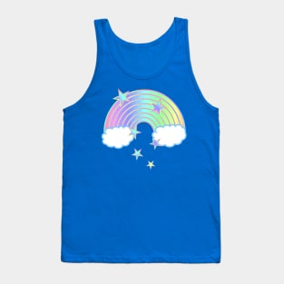 Rainbow Colors Clouds And Stars Tank Top